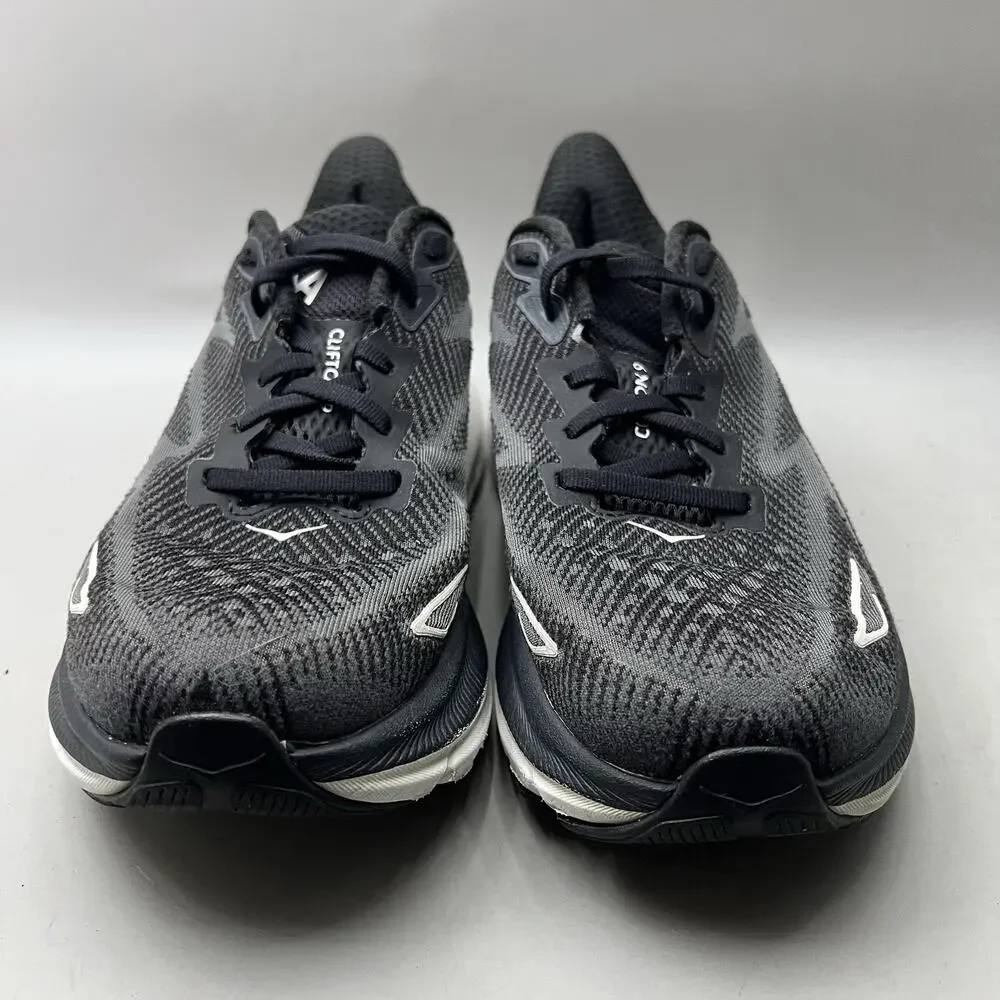 Hoka One One Clifton 9 Running Shoes Women Size 8 B Black Mesh Comfort Sneakers